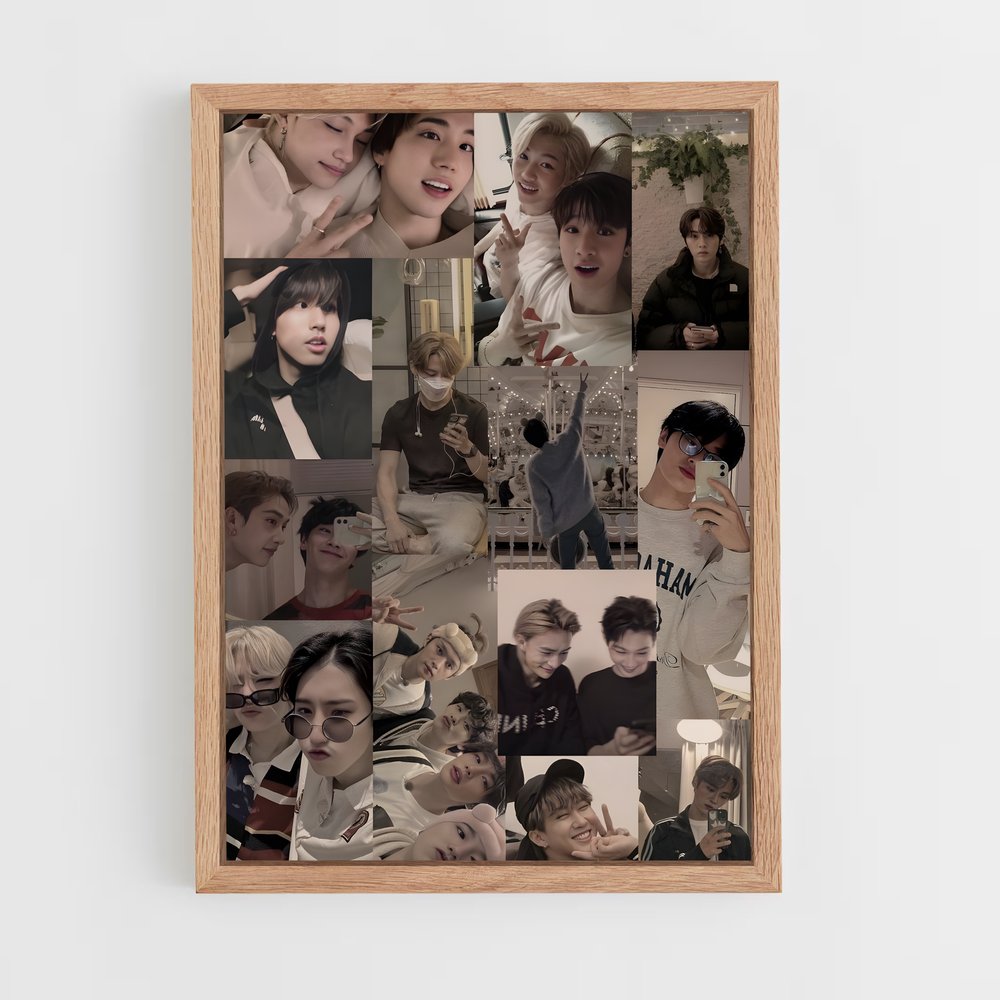 stray-kids-5 cadre Bois clair