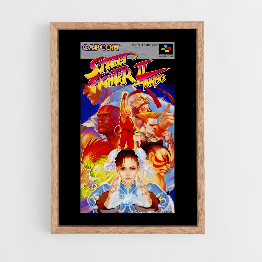 street-fighter-3 cadre Bois clair