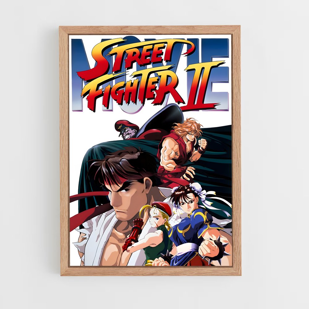 street-fighter-7 cadre Bois clair