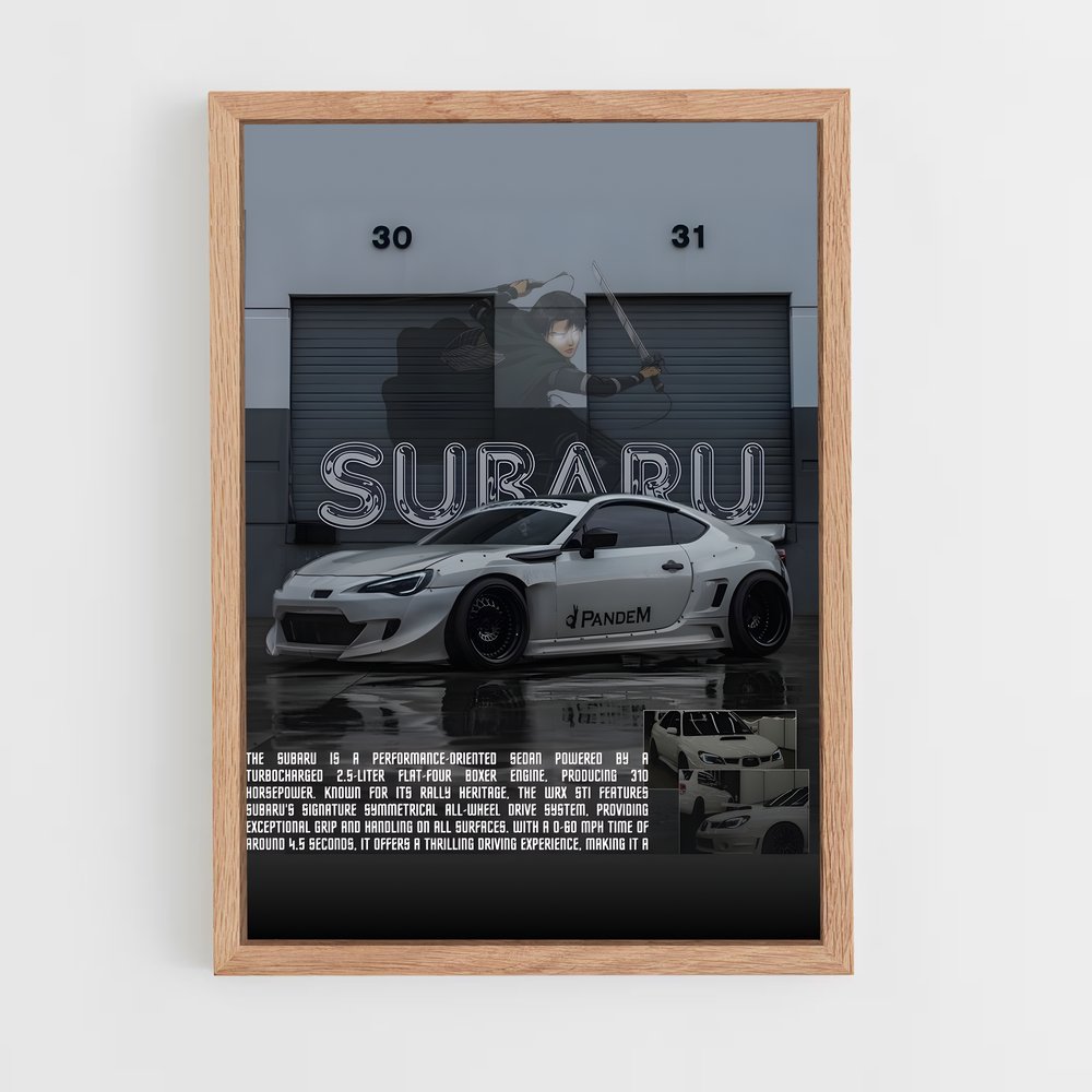 subaru-3 cadre Bois clair