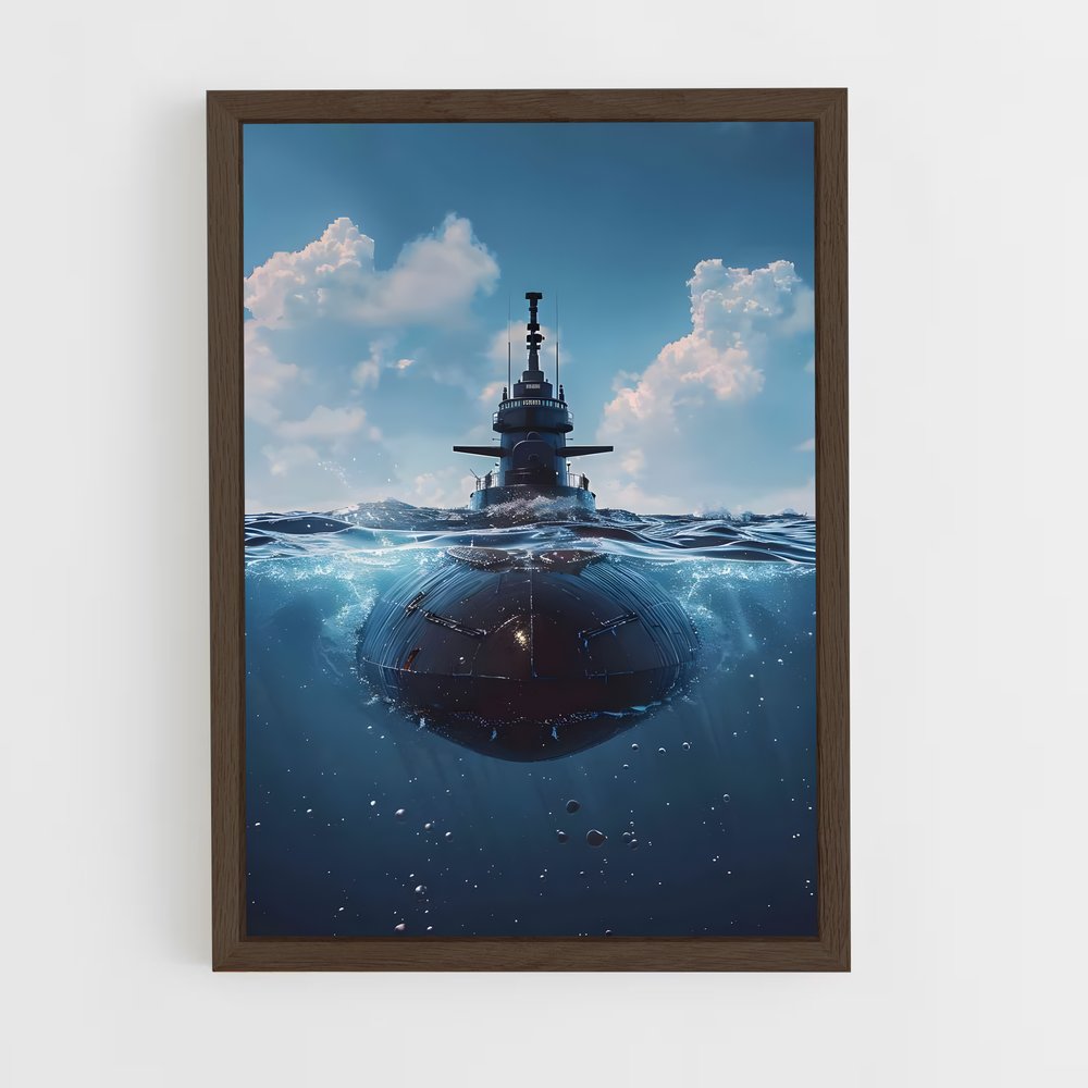 submarine-1 cadre Bois foncé