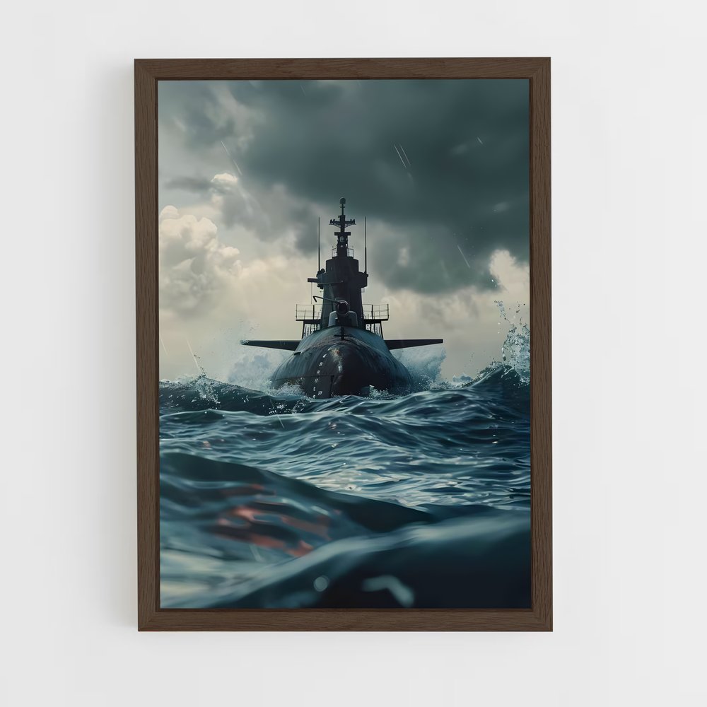 submarine-4 cadre Bois foncé