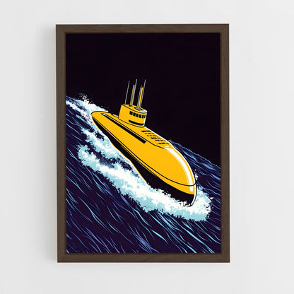 submarine-5 cadre Bois foncé