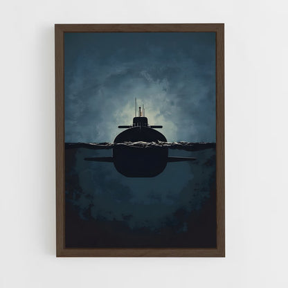 submarine-8 cadre Bois foncé