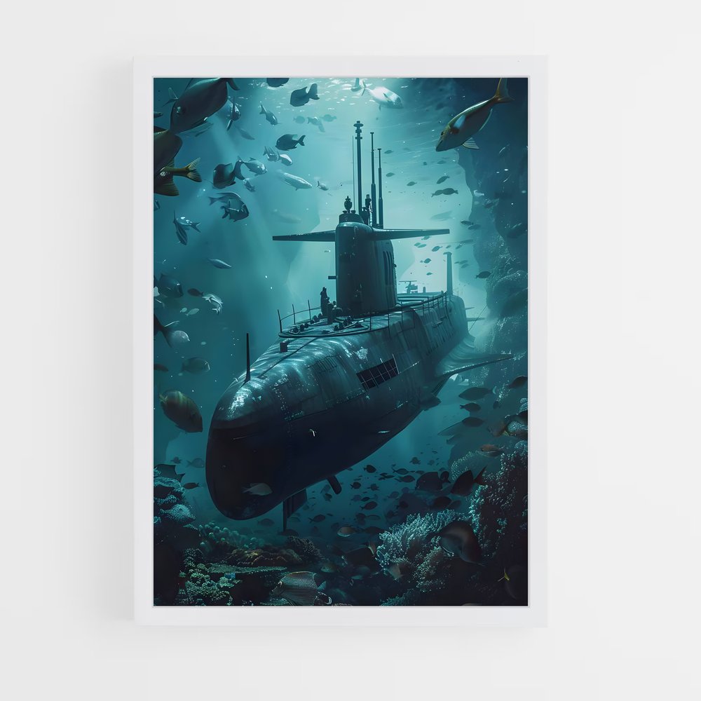 submarine-9 cadre Blanc