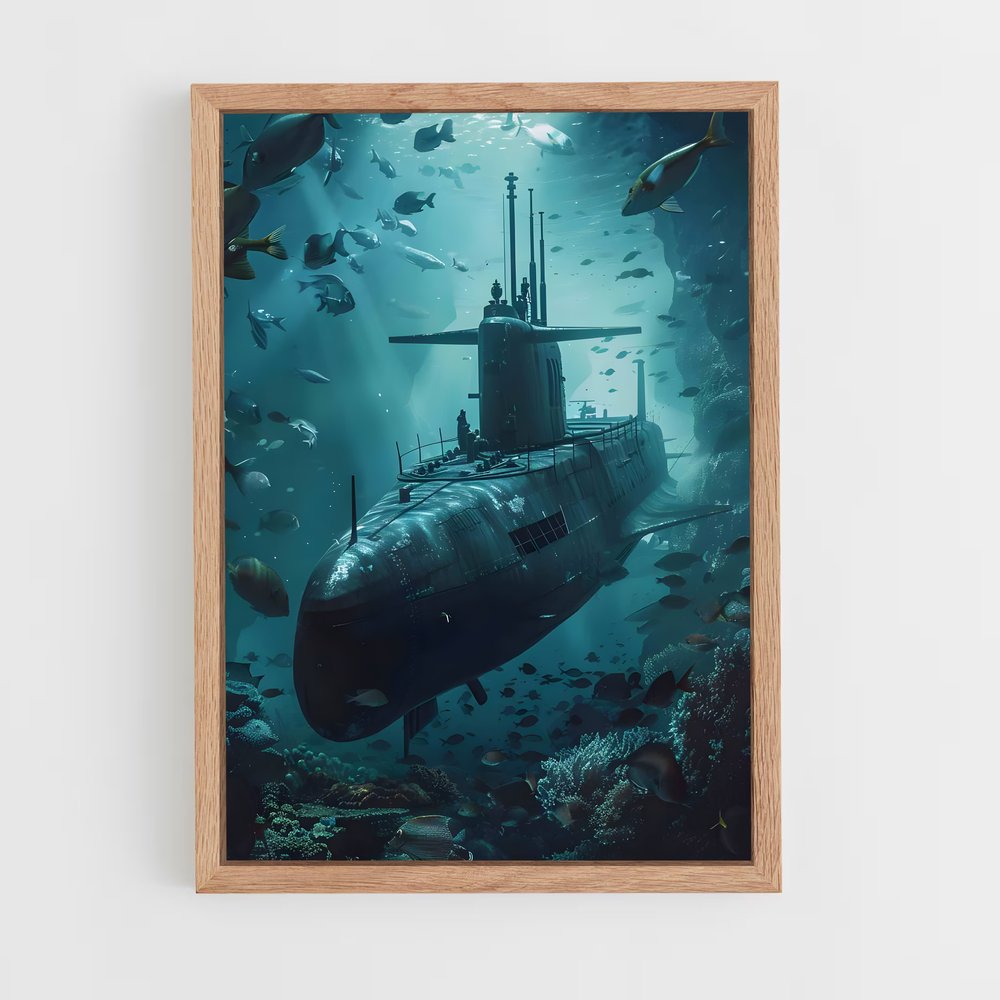 submarine-9 cadre Bois clair