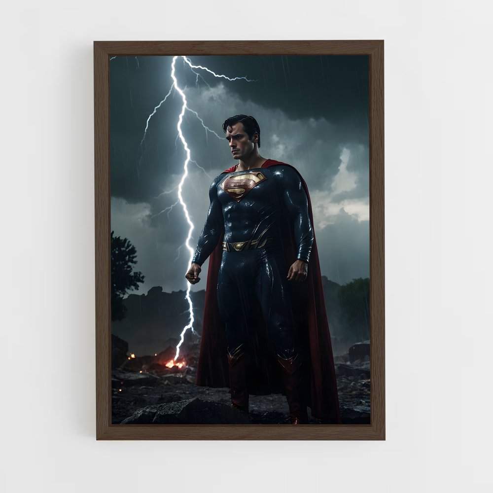superman-14 cadre Bois foncé