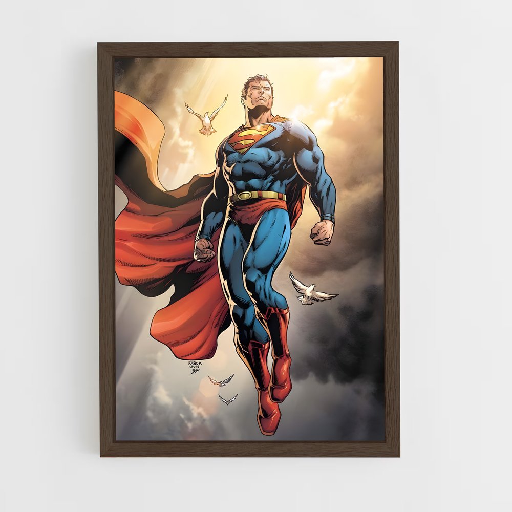 superman-3 cadre Bois foncé