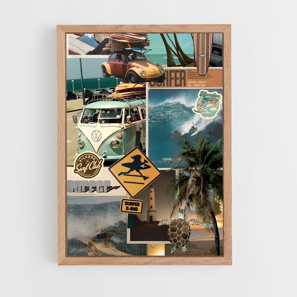 surf-4 cadre Bois clair