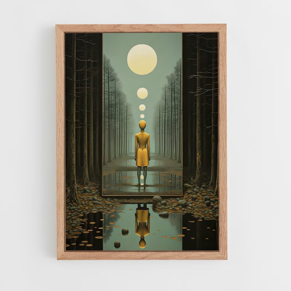 surrealism-11 cadre Bois clair