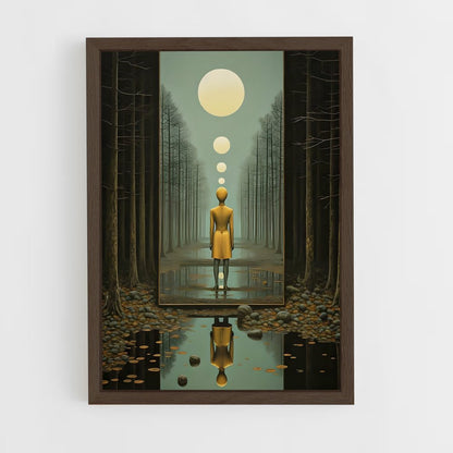 surrealism-11 cadre Bois foncé