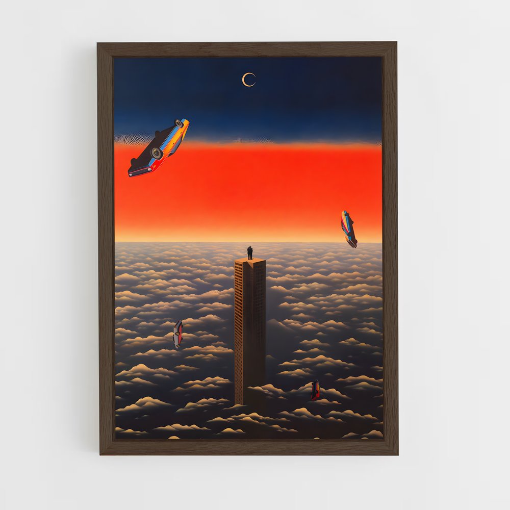 surrealism-20 cadre Bois foncé
