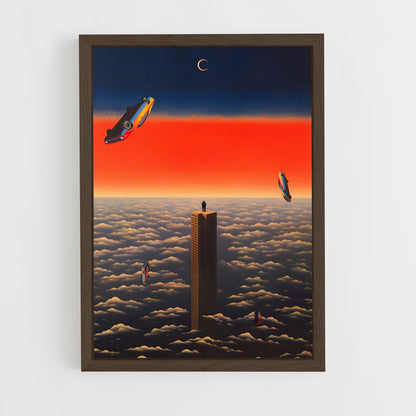 surrealism-20 cadre Bois foncé