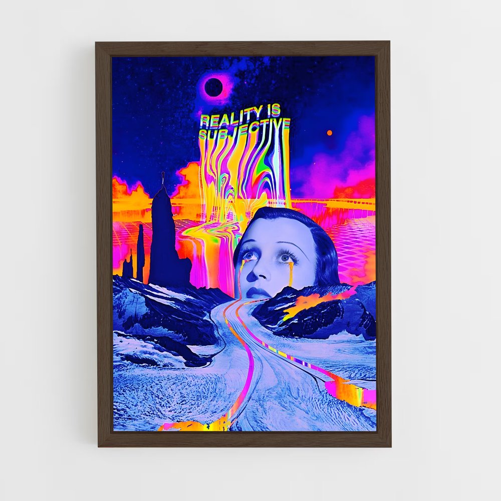 surrealism-8 cadre Bois foncé