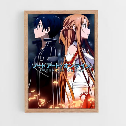 sword-art-online-1 cadre Bois clair