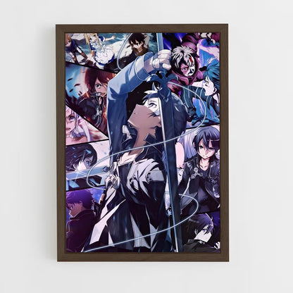 sword-art-online-6 cadre Bois foncé