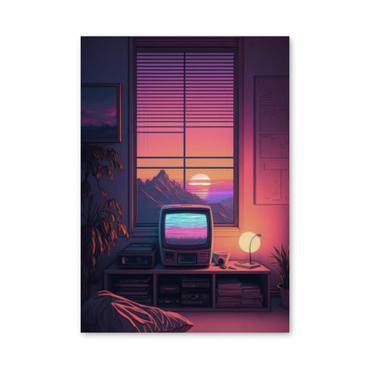 Poster Synthwave Computer