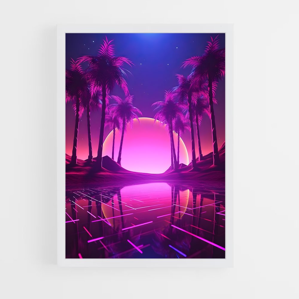 synthwave-5 cadre Blanc