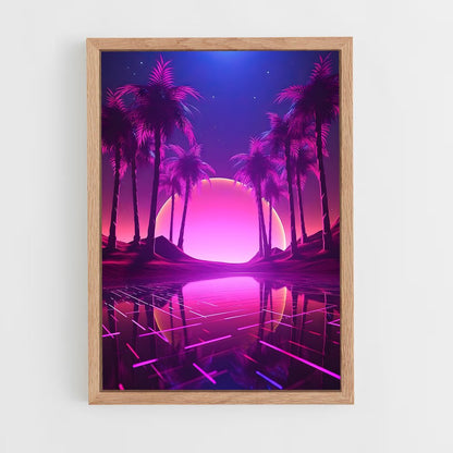 synthwave-5 cadre Bois clair