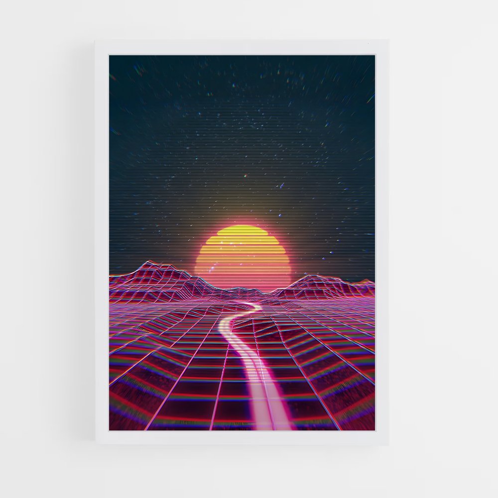 synthwave-7 cadre Blanc