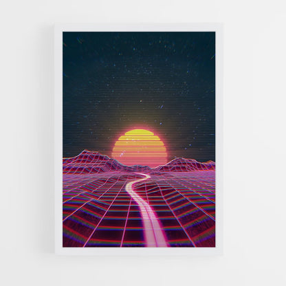 synthwave-7 cadre Blanc