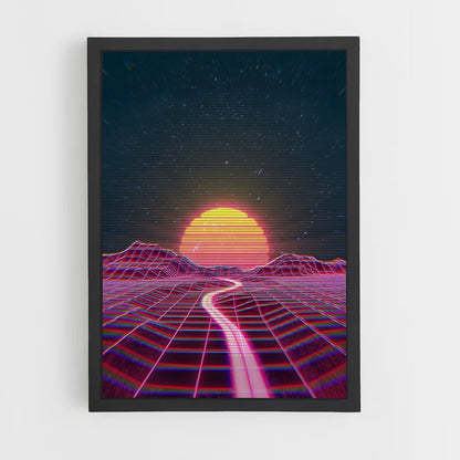 synthwave-7 cadre Noir