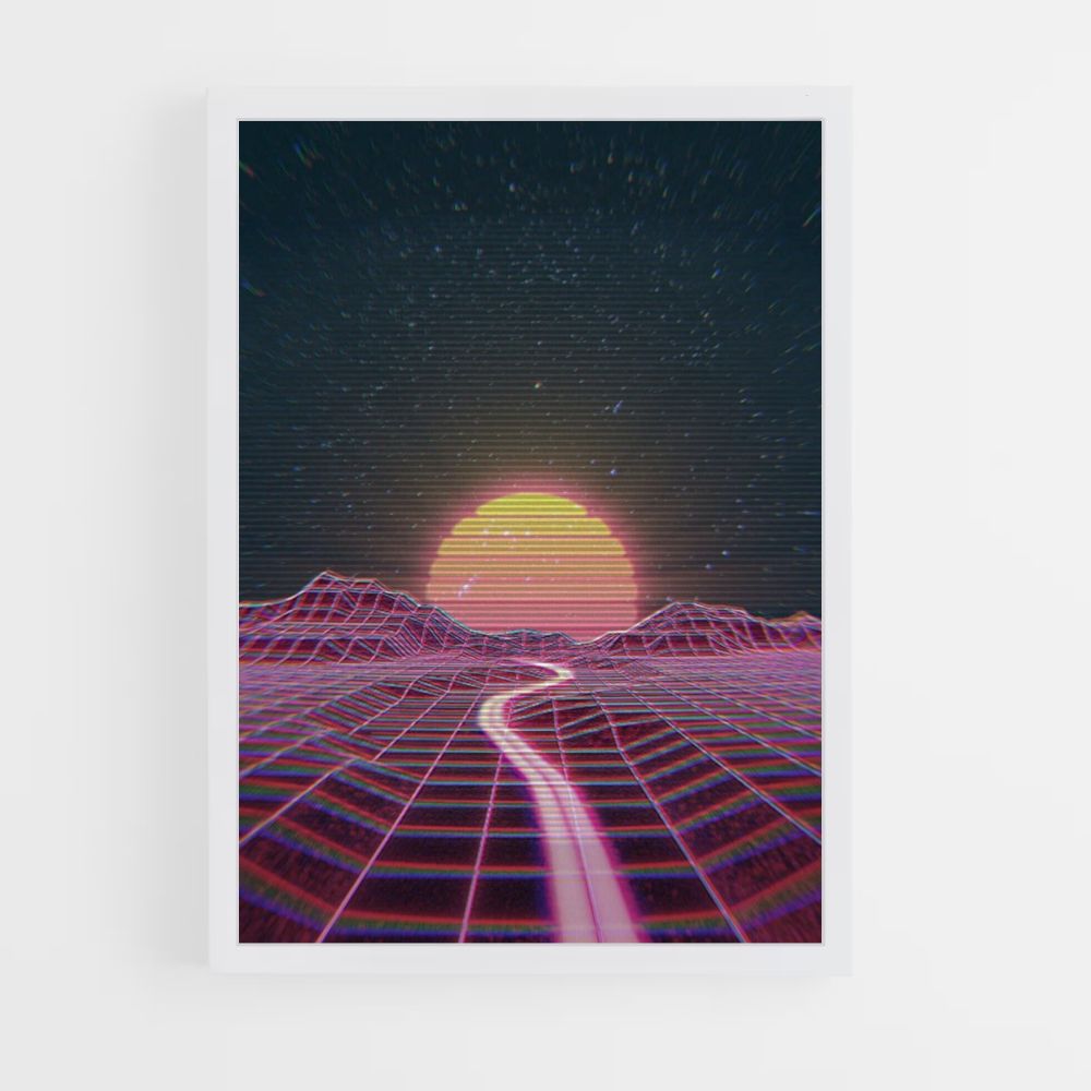 Poster Synthwave Road