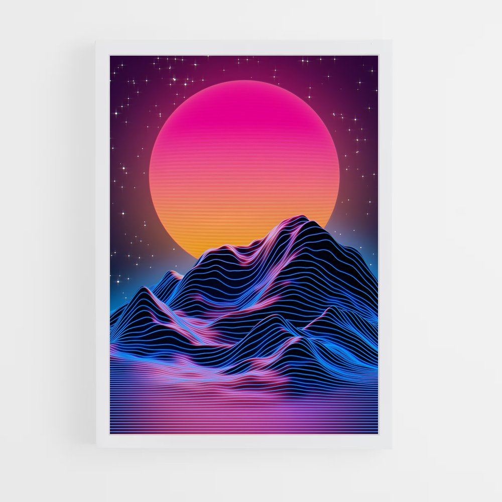 synthwave-9 cadre Blanc