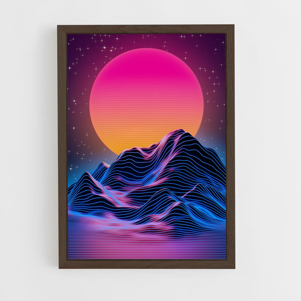 synthwave-9 cadre Bois foncé