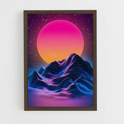 synthwave-9 cadre Bois foncé