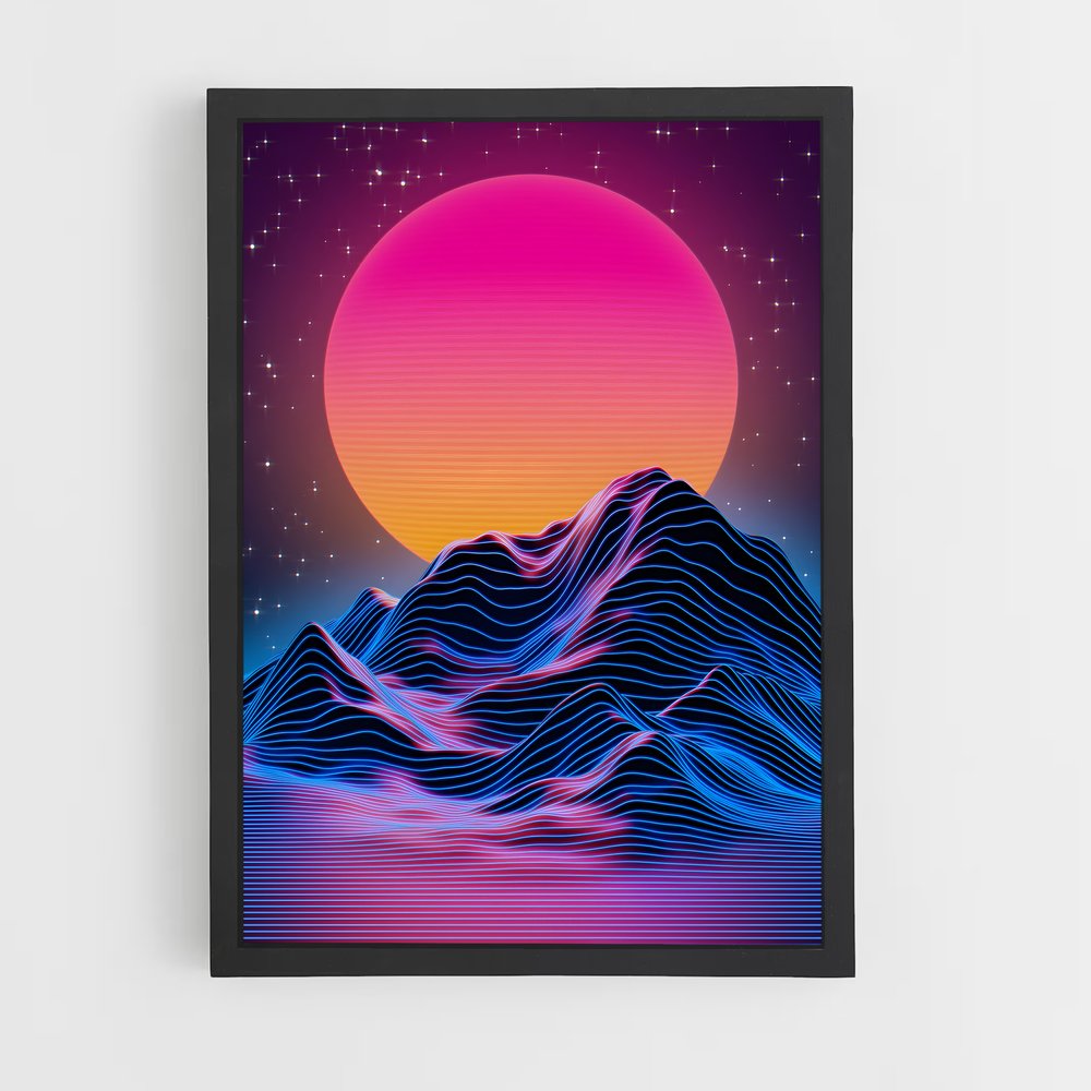 synthwave-9 cadre Noir