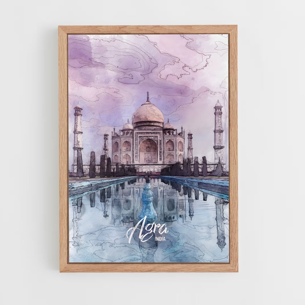taj-mahal-1 cadre Bois clair