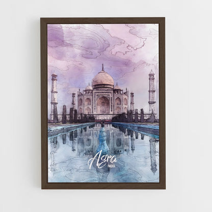 taj-mahal-1 cadre Bois foncé