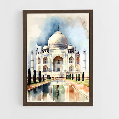 taj-mahal-14 cadre Bois foncé