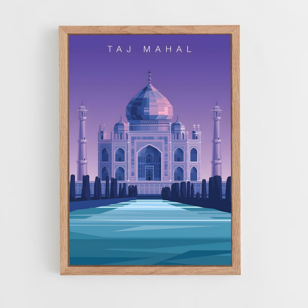 taj-mahal-2 cadre Bois clair