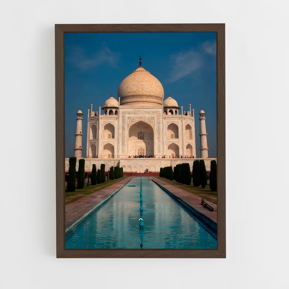 taj-mahal-4 cadre Bois foncé
