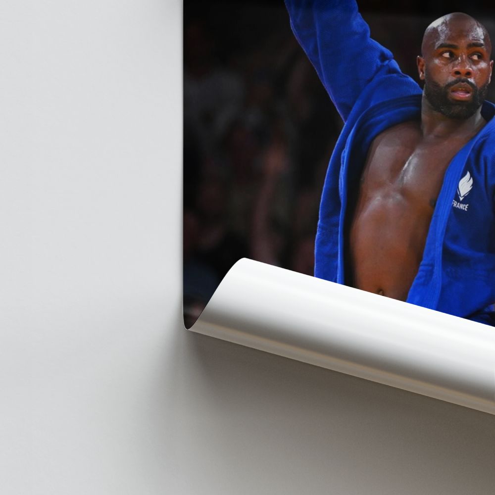 Teddy Riner Back Patch Poster Teddy Riner Champion | Aesthetic Posters