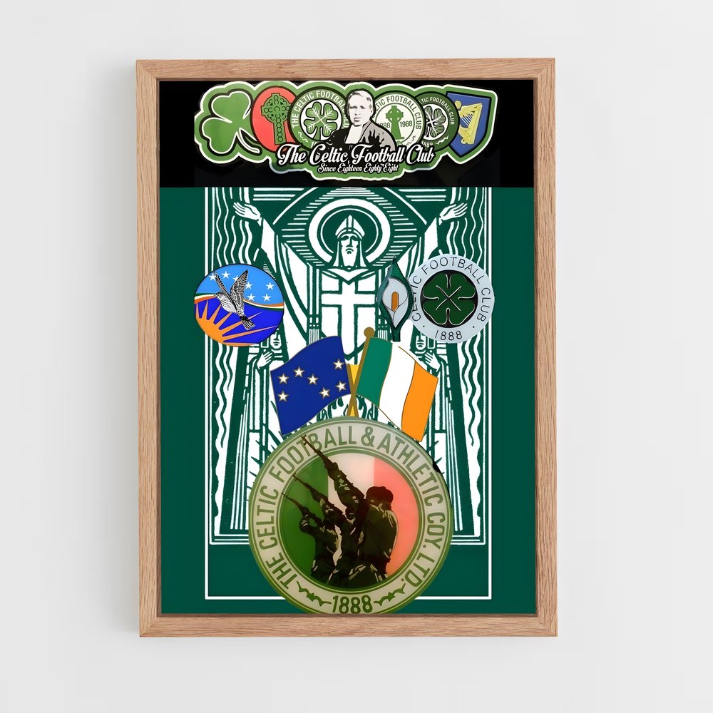 the-celtic-fc-9 cadre Bois clair
