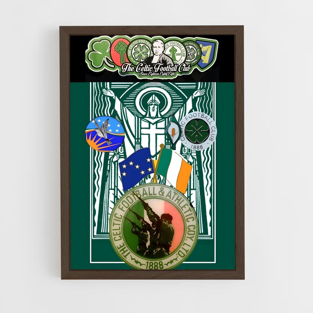 the-celtic-fc-9 cadre Bois foncé