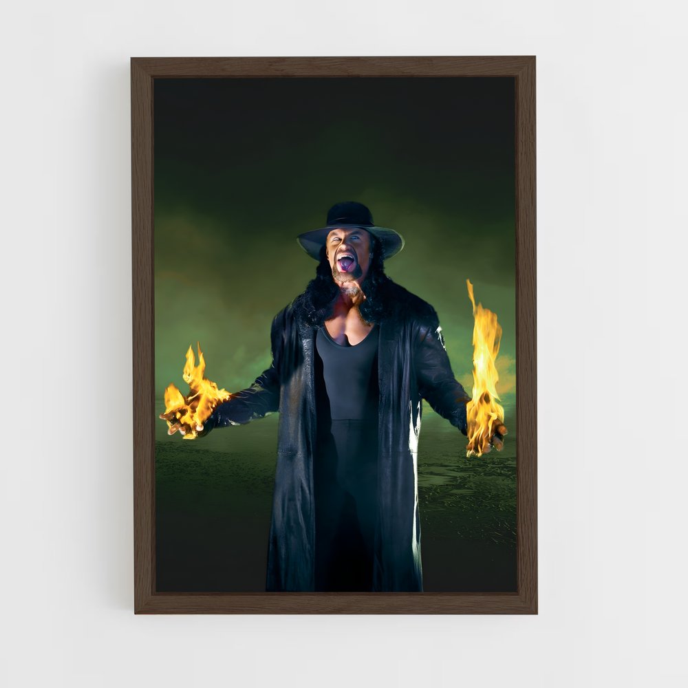 the-undertaker-7 cadre Bois foncé