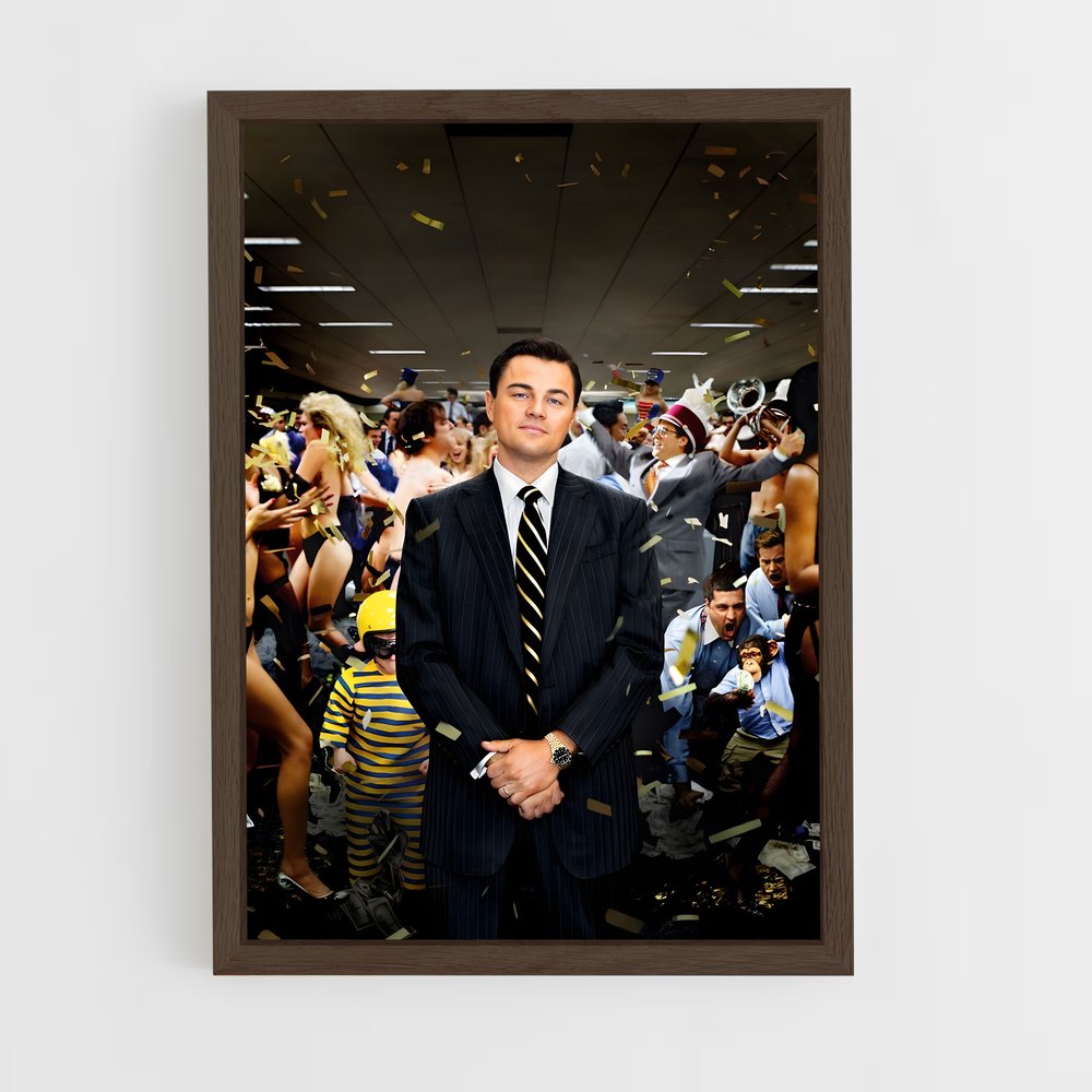 the-wolf-of-wall-street-7 cadre Bois foncé