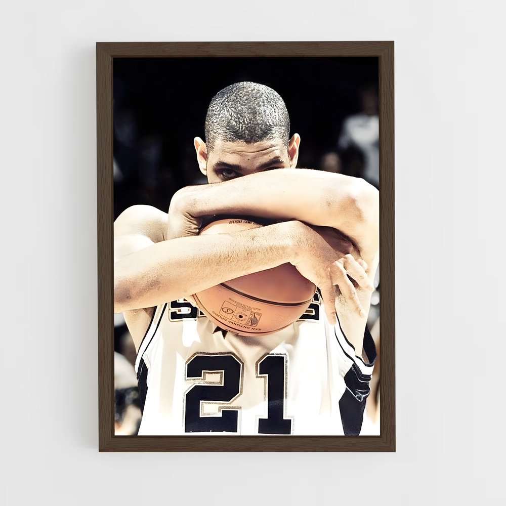tim-duncan-6 cadre Bois foncé