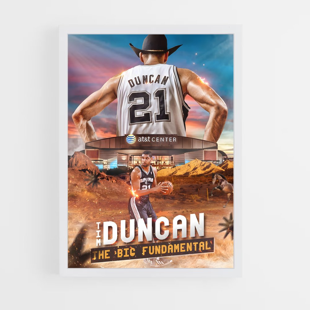 tim-duncan-9 cadre Blanc
