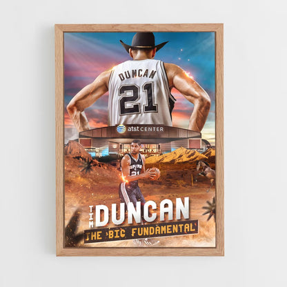 tim-duncan-9 cadre Bois clair