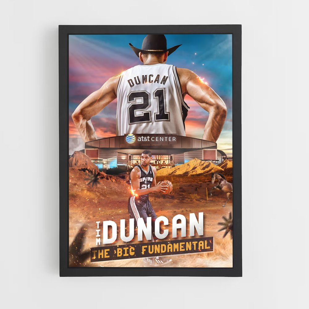tim-duncan-9 cadre Noir