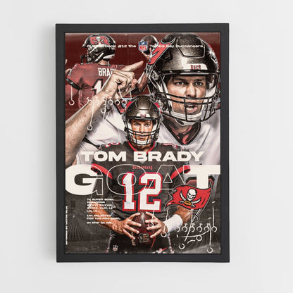 Tom Brady Goat Poster