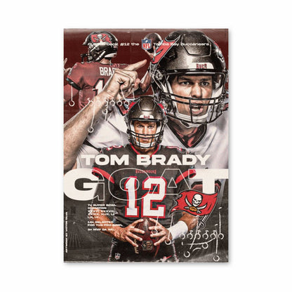 Tom Brady Goat Poster