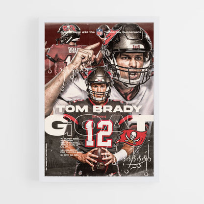 Tom Brady Goat Poster