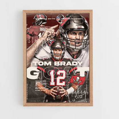 Tom Brady Goat Poster