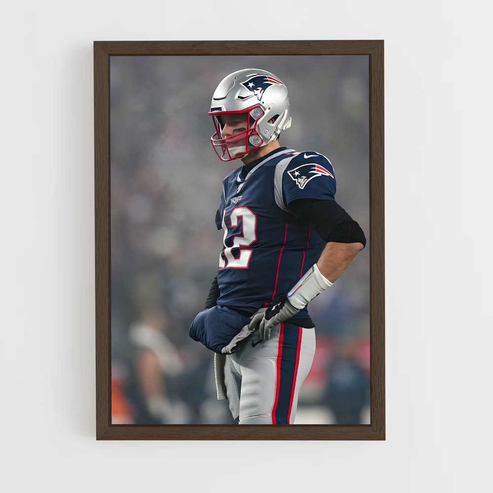 tom-brady-7 cadre Bois foncé